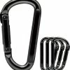 Ecorare Karabiner 8 Cm - 8mm - Standaard - Zwart - Carabiner - Karabijnhaak - Musketonhaak