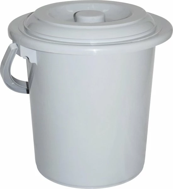 Curver Toiletemmer Met Deksel - 10L - 31 Cm - Lichtgrijs 4 Curver Toiletemmer Met Deksel - 10L - 31 Cm - Lichtgrijs - Afbeelding 2