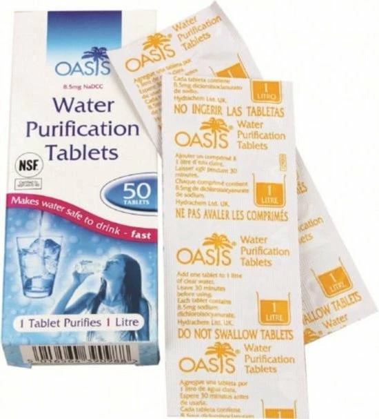 Oasis - Waterzuiveringstabletten - 50 Tabletten 3 Oasis - Waterzuiveringstabletten - 50 Tabletten