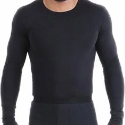 Embrator Mannen Thermo Shirt Longsleeve Zwart Maat 4XL