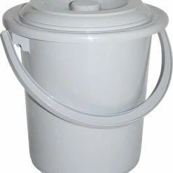 Curver Toiletemmer Met Deksel - 10L - 31 Cm - Lichtgrijs