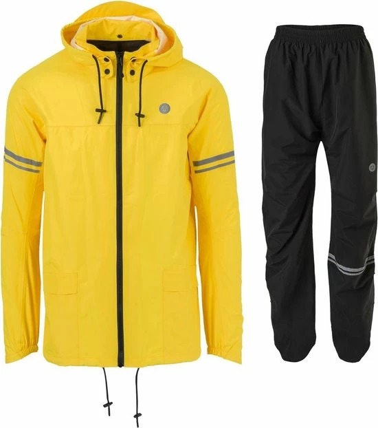 AGU Original Regenpak Essential - Geel/Zwart - M - Dames & Heren - Waterdicht & Ademend 3 AGU Original Regenpak Essential - Geel/Zwart - M - Dames & Heren - Waterdicht & Ademend