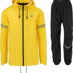 AGU Original Regenpak Essential - Geel/Zwart - XL - Dames & Heren - Waterdicht & Ademend