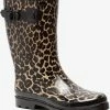 Mountain Peak Dames Regenlaarzen Met Luipaardprint - Bruin - Maat 40 -CeLaVi winkel 550x623