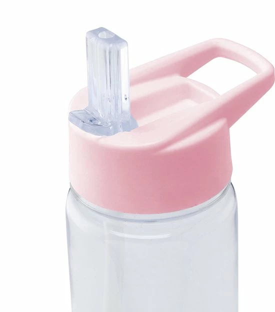 Happyshopper Waterfles Met Rietje En Fruit Filter | Roze 5 Happyshopper Waterfles Met Rietje En Fruit Filter | Roze - Afbeelding 3