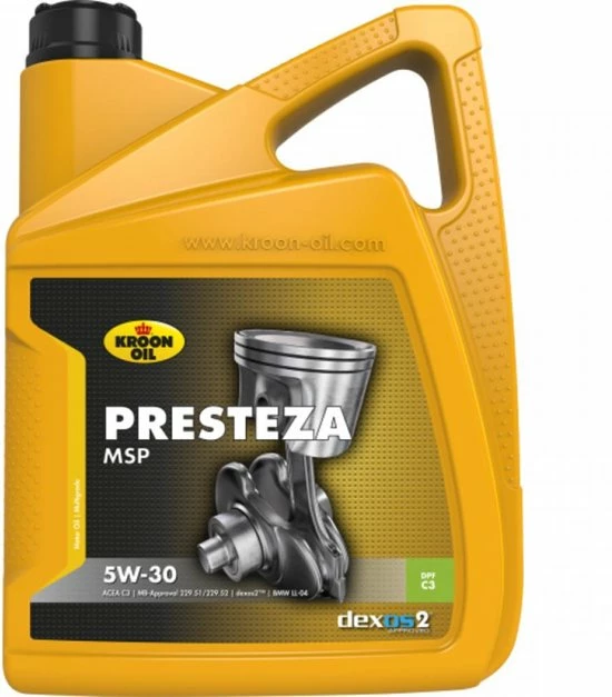 Kroon-Oil Presteza MSP 5W-30 Motorolie - 5L Can - 33229 3 Kroon-Oil Presteza MSP 5W-30 Motorolie - 5L Can - 33229