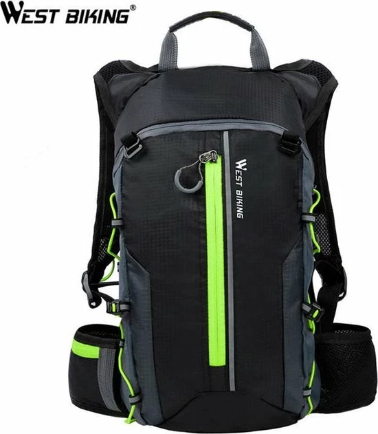 West Biking Ultralichte Drinkrugzak | Lichte Hydro Rugzak | Outdoor Sporten Hardlopen Klimmen Pouch Fietsen Wandelen | Waterafstotende Fiets Rugzak – 10 L Zwart/Groen 3 West Biking Ultralichte Drinkrugzak | Lichte Hydro Rugzak | Outdoor Sporten Hardlopen Klimmen Pouch Fietsen Wandelen | Waterafstotende Fiets Rugzak – 10 L Zwart/Groen