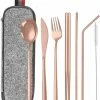 House Of Husk Reisbestek - Reis Bestekset - Chopsticks - Metalen Rietjes Met Borstel - Lepel - Vaatwasserbestendig - RVS - 7 Delig - Rose Goud 1 House Of Husk Reisbestek - Reis Bestekset - Chopsticks - Metalen Rietjes Met Borstel - Lepel - Vaatwasserbestendig - RVS - 7 Delig - Rose Goud -CeLaVi winkel 550x642 2