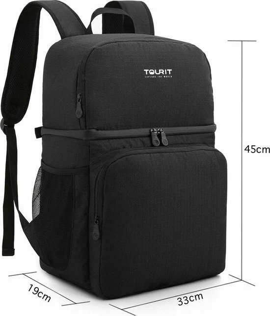 Sunflake Koeltas Rugzak (28L) - Geschikt Voor 16 Blikjes - Lunchtas Voor Dames En Heren - Zwart 6 Sunflake Koeltas Rugzak (28L) - Geschikt Voor 16 Blikjes - Lunchtas Voor Dames En Heren - Zwart - Afbeelding 4