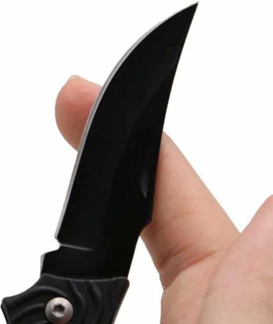 Tecqx The Reaper Zakmes - Opvouwbaar - Discreet - Survival Mes - Tactical Knife - 16cm - Vlijmscherp - RVS - Zwart 4 Tecqx The Reaper Zakmes - Opvouwbaar - Discreet - Survival Mes - Tactical Knife - 16cm - Vlijmscherp - RVS - Zwart - Afbeelding 2