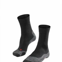 FALKE TK2 Explore Wandelsokken Warm Winter Zacht Thermisch Ademend Anti-blaar Antizweet Zonder Motief Met Elastische Boord Merinowol Zwart Dames Sportsokken - Maat 37-38