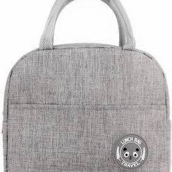 Marishop Koeltas - Lunchtas - Volwassenen En Kinderen - Compact & Handig: Zomer - Picknick -School - Lunch - Werk - Klassiek Grijs