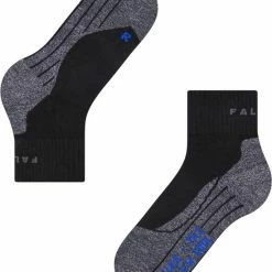 FALKE TK2 Explore Cool Short Wandelsokken Kort Zacht Thermisch Anti-blaar Antizweet Zonder Motief Met Elastische Boord Verkoelend Ademend Sneldrogend Zwart Heren Sportsokken - Maat 42-43 -CeLaVi winkel 550x667 1