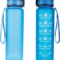 Nimma Motivatie Waterfles - 1 Liter Drinkfles - Met Tijdmarkeringen En Fruitfilter - Blauw -CeLaVi winkel 550x667 5