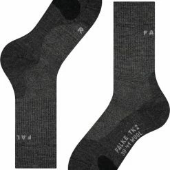 FALKE TK2 Explore Wool Wandelsokken Dikke Versterkte Thermische Sokken Zonder Patroon Met Medium Padding Lang En Warm Voor Wandelen Winter Merinowol Grijs Heren Sportsokken - Maat 44-45 -CeLaVi winkel 550x676 6