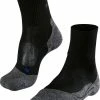 FALKE TK2 Explore Cool Short Wandelsokken Kort Zacht Thermisch Anti-blaar Antizweet Zonder Motief Met Elastische Boord Verkoelend Ademend Sneldrogend Zwart Heren Sportsokken - Maat 42-43
