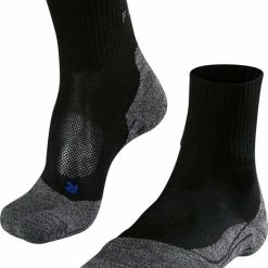 FALKE TK2 Explore Cool Short Wandelsokken Kort Zacht Thermisch Anti-blaar Antizweet Zonder Motief Met Elastische Boord Verkoelend Ademend Sneldrogend Zwart Dames Sportsokken - Maat 37-38