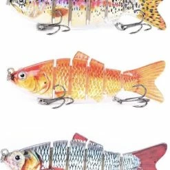 Vis-plezier Kunstaas Set 3 Voor Roofvis - Kunstaas Snoek - Pluggen Met Haak - Kunstaas Roofvis - Hengelsport - Set Van 3 Stuks