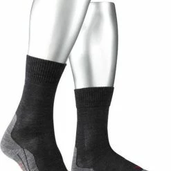 FALKE TK5 Wander Wandelsokken Mid-rise Zacht Thermisch Anti-blaar Antizweet Zonder Motief Met Elastische Boord Warm Admend Merinowol Grijs Heren Sportsokken - Maat 44-45 -CeLaVi winkel 550x712 3