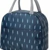 Lunch Bag - Blauw/Wit | Koeltas | Polyester / Nylon | 23x15x20 Cm | Fashion Favorite