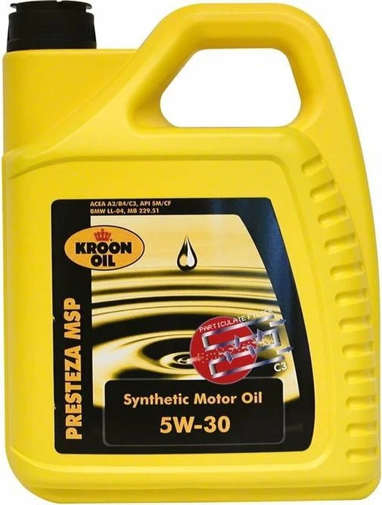 Kroon-Oil Presteza MSP 5W-30 Motorolie - 5L Can - 33229 6 Kroon-Oil Presteza MSP 5W-30 Motorolie - 5L Can - 33229 - Afbeelding 4