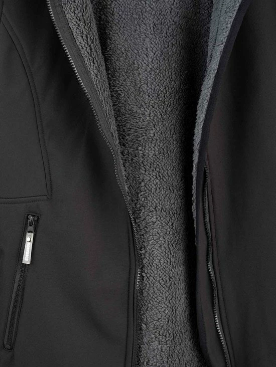 BJØRNSON Signe Softshell Winterjas Parka Dames - Teddy - Maat 48 - Zwart 7 BJØRNSON Signe Softshell Winterjas Parka Dames - Teddy - Maat 48 - Zwart - Afbeelding 5