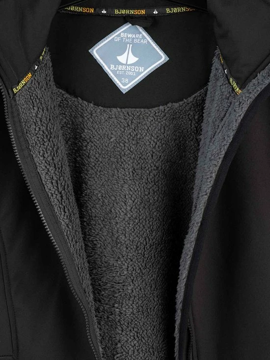 BJØRNSON Signe Softshell Winterjas Parka Dames - Teddy - Maat 48 - Zwart 15 BJØRNSON Signe Softshell Winterjas Parka Dames - Teddy - Maat 48 - Zwart - Afbeelding 13