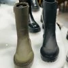 Merkloos Winter Regenlaarzen - Laarzen - Platform Laarsjes Voor Vrouwen - Groen - Maat 39