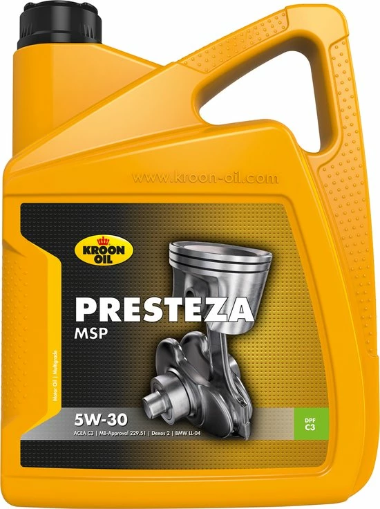 Kroon-Oil Presteza MSP 5W-30 Motorolie - 5L Can - 33229 5 Kroon-Oil Presteza MSP 5W-30 Motorolie - 5L Can - 33229 - Afbeelding 3