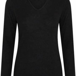 Merkloos Beeren Dames Thermo Shirt Lange Mouw 07-086 Zwart-L -CeLaVi winkel 550x739 2