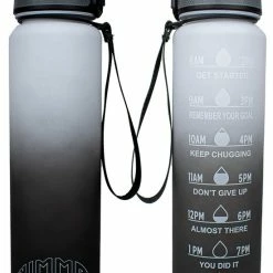 Nimma Motivatie Waterfles - 1 Liter Drinkfles - Met Tijdmarkeringen En Fruitfilter - Zwart Wit -CeLaVi winkel 550x744