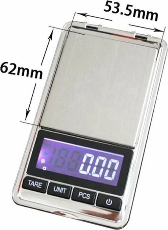LOUZIR Nauwkeurige Digitale Mini Keuken Pocket Weegschaal - 0,01 Tot 200 Gram - Ultra Precisie Zakweegschaal - LCD Display 7 LOUZIR Nauwkeurige Digitale Mini Keuken Pocket Weegschaal - 0,01 Tot 200 Gram - Ultra Precisie Zakweegschaal - LCD Display - Afbeelding 5