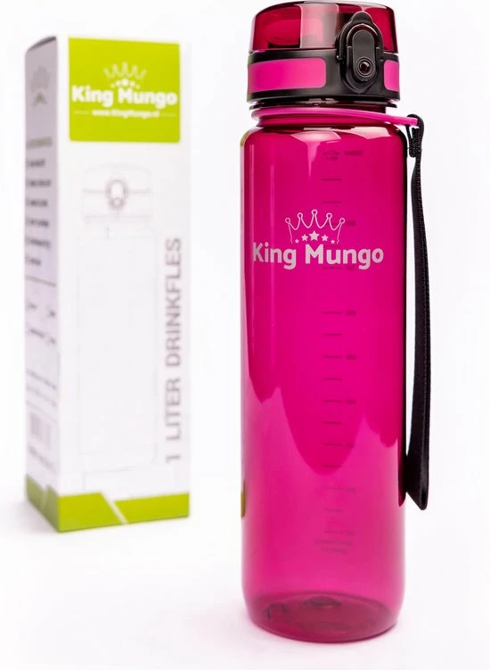 1 Liter Drinkfles - Vaatwasserbestendig - Sport Bidon Drinkbus King Mungo 1000ml Paars/rood 12 1 Liter Drinkfles - Vaatwasserbestendig - Sport Bidon Drinkbus King Mungo 1000ml Paars/rood - Afbeelding 10