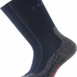 FALKE TK2 Explore Wandelsokken Warm Winter Zacht Thermisch Ademend Anti-blaar Antizweet Zonder Motief Met Elastische Boord Merinowol Blauw Heren Sportsokken - Maat 44-45 -CeLaVi winkel 550x753 3