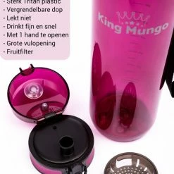 1 Liter Drinkfles - Vaatwasserbestendig - Sport Bidon Drinkbus King Mungo 1000ml Paars/rood 15 1 Liter Drinkfles - Vaatwasserbestendig - Sport Bidon Drinkbus King Mungo 1000ml Paars/rood -CeLaVi winkel 550x765