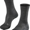 FALKE TK2 Explore Wool Wandelsokken Dikke Versterkte Thermische Sokken Zonder Patroon Met Medium Padding Lang En Warm Voor Wandelen Winter Merinowol Grijs Heren Sportsokken - Maat 44-45