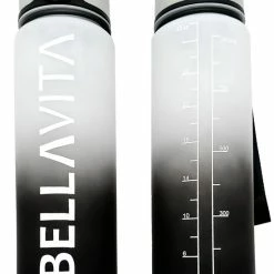 BELLAVITA Drinkfles - Wit / Zwart - Waterfles - Drinkfles Volwassenen - Drinkfles Kinderen - Fles - 1 Liter - 1000ml - Tritan - Fruitfilter - Filter - Black Friday - Sinterklaas - Kerst - BPA-vrij - 100% Lekvrij
