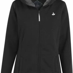 BJØRNSON Sigrid Sweatvest Dames - Teddy Gevoerd - Hoodie - Maat 46 - Zwart