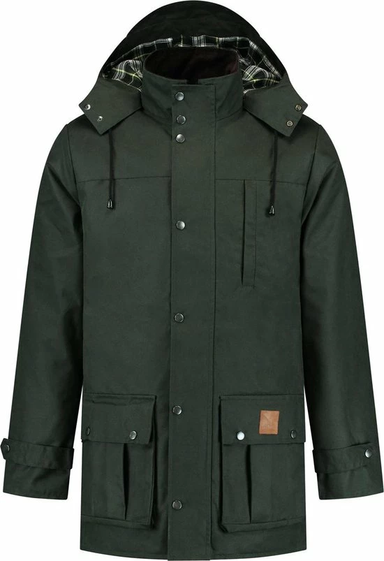 MGO Leisure Wear MGO Leisure William Wax Parka Outdoorjas Heren - Maat XXL 9 MGO Leisure Wear MGO Leisure William Wax Parka Outdoorjas Heren - Maat XXL - Afbeelding 7