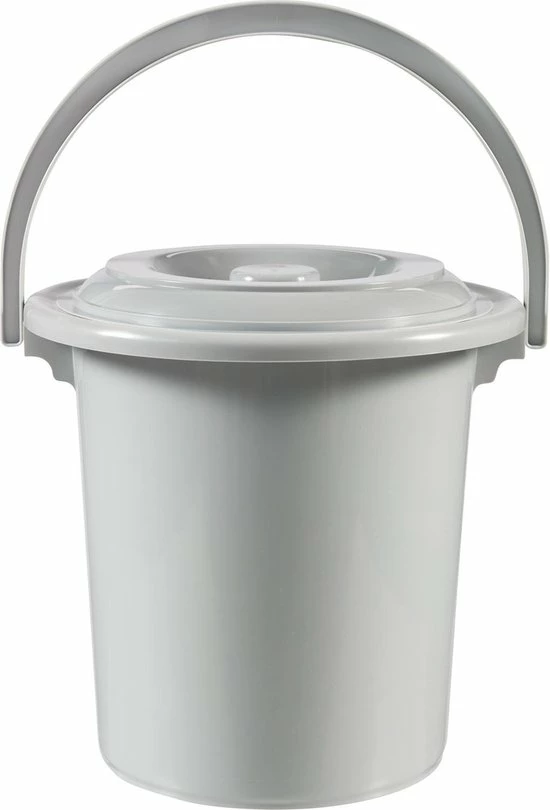 Curver Toiletemmer Met Deksel - 10L - 31 Cm - Lichtgrijs 6 Curver Toiletemmer Met Deksel - 10L - 31 Cm - Lichtgrijs - Afbeelding 4