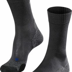 FALKE TK2 Explore Cool Wandelsokken Mid-rise Zacht Thermisch Anti-blaar Antizweet Zonder Motief Met Elastische Boord Verkoelend Duurzaam Ademend Sneldrogend Grijs Heren Sportsokken - Maat 44-45