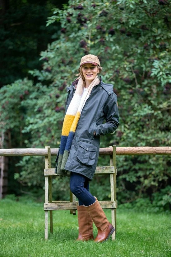 MGO Leisure Wear Kate Wax Parka Outdoorjas Dames - Maat L 4 MGO Leisure Wear Kate Wax Parka Outdoorjas Dames - Maat L - Afbeelding 2