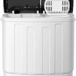 Labirent® - Luxe Mini Wasmachine Met Dubbele Trommel - 5,6Kg Was/Centrifuge Capaciteit - Zwart/Wit 11 Labirent® - Luxe Mini Wasmachine Met Dubbele Trommel - 5,6Kg Was/Centrifuge Capaciteit - Zwart/Wit -CeLaVi winkel 550x826