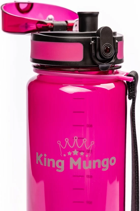 1 Liter Drinkfles - Vaatwasserbestendig - Sport Bidon Drinkbus King Mungo 1000ml Paars/rood 4 1 Liter Drinkfles - Vaatwasserbestendig - Sport Bidon Drinkbus King Mungo 1000ml Paars/rood - Afbeelding 2